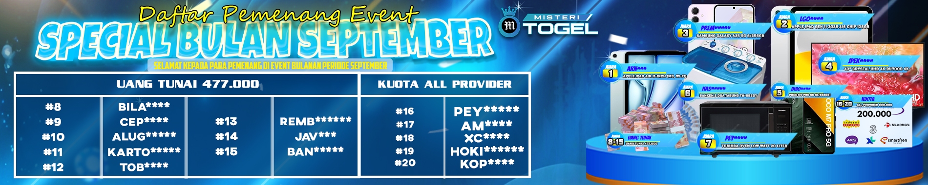 ID PEMENANG OKT